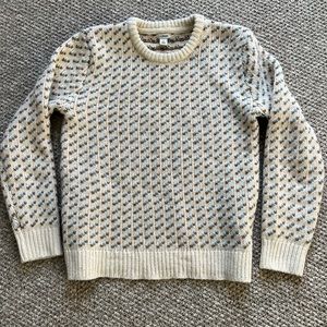 Women’s Small LL Bean Classic Ragg Wool Sweater - Bird's-Eye - Cream